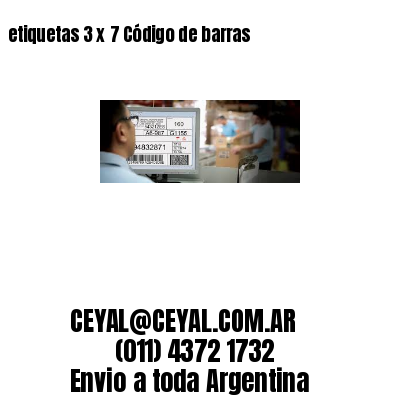 etiquetas 3 x 7 Código de barras
