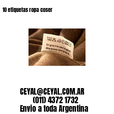 10 etiquetas ropa coser