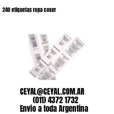 240 etiquetas ropa coser