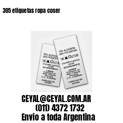 305 etiquetas ropa coser