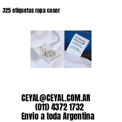 325 etiquetas ropa coser