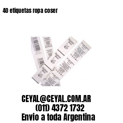 40 etiquetas ropa coser