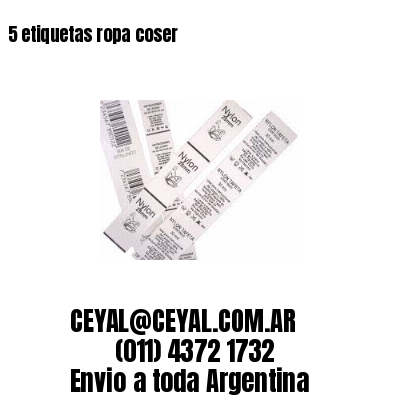 5 etiquetas ropa coser