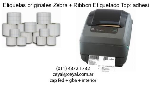 Etiquetas originales Zebra   Ribbon Etiquetado Top: adhesivo   ribbo