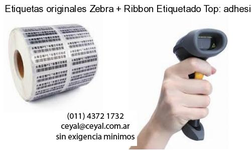 Etiquetas originales Zebra   Ribbon Etiquetado Top: adhesivo   ribbo