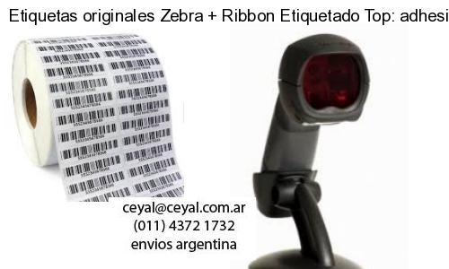 Etiquetas originales Zebra   Ribbon Etiquetado Top: adhesivo   ribbo