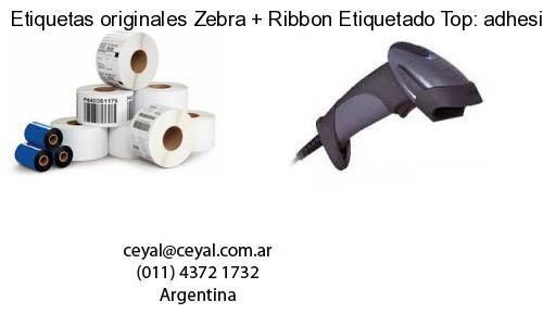 Etiquetas originales Zebra   Ribbon Etiquetado Top: adhesivo   ribbo