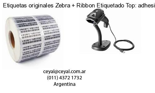 Etiquetas originales Zebra   Ribbon Etiquetado Top: adhesivo   ribbo