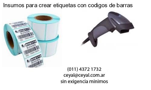 Insumos para crear etiquetas con codigos de barras