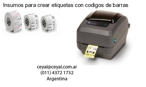 Insumos para crear etiquetas con codigos de barras