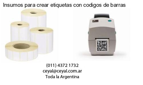 Insumos para crear etiquetas con codigos de barras