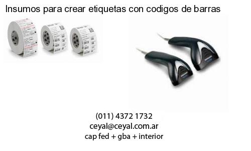 Insumos para crear etiquetas con codigos de barras