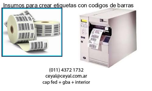 Insumos para crear etiquetas con codigos de barras