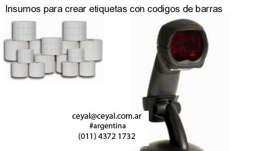 Insumos para crear etiquetas con codigos de barras
