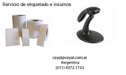 Servicio de etiquetado e insumos
