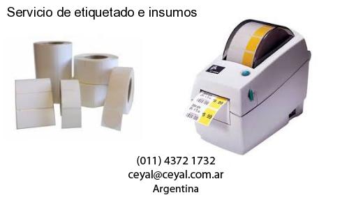Servicio de etiquetado e insumos