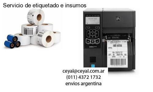 Servicio de etiquetado e insumos