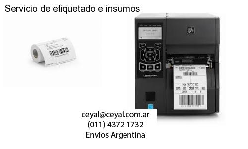 Servicio de etiquetado e insumos