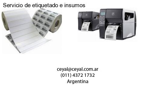 Servicio de etiquetado e insumos