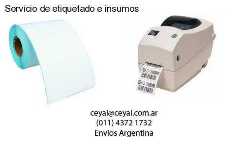 Servicio de etiquetado e insumos