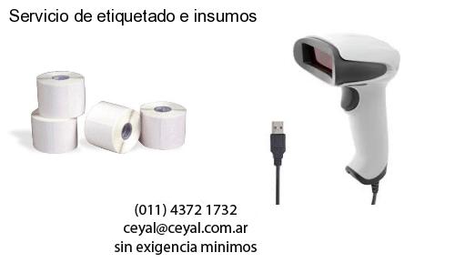 Servicio de etiquetado e insumos