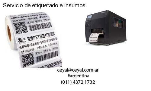 Servicio de etiquetado e insumos