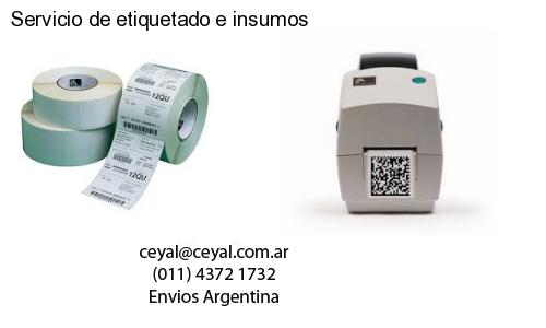 Servicio de etiquetado e insumos