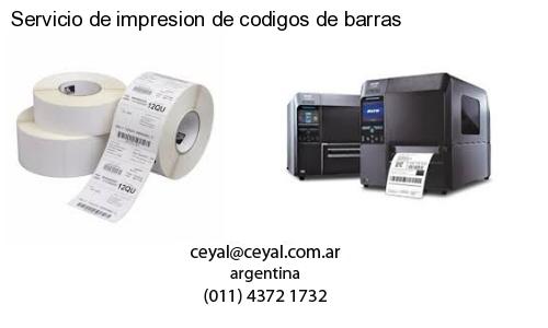 Servicio de impresion de codigos de barras