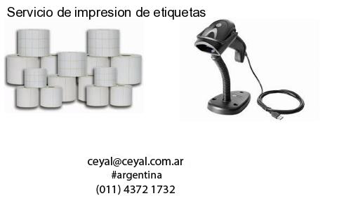 Servicio de impresion de etiquetas