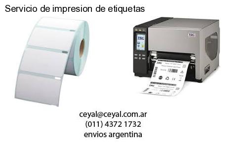Servicio de impresion de etiquetas