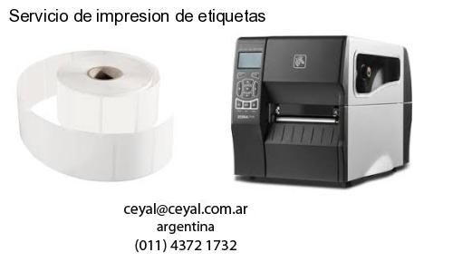 Servicio de impresion de etiquetas