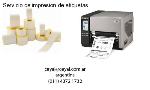 Servicio de impresion de etiquetas