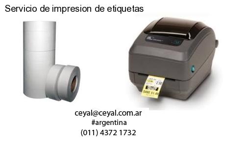 Servicio de impresion de etiquetas