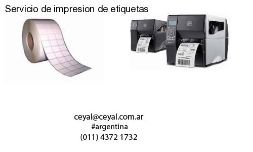 Servicio de impresion de etiquetas