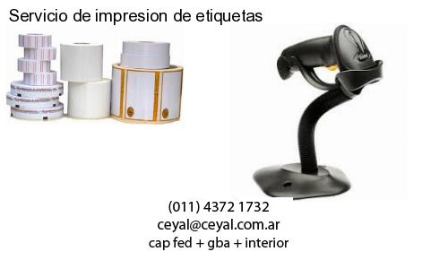 Servicio de impresion de etiquetas