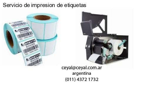 Servicio de impresion de etiquetas