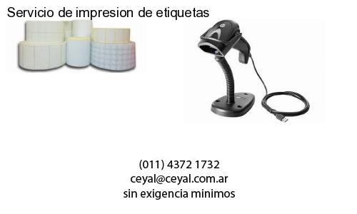 Servicio de impresion de etiquetas