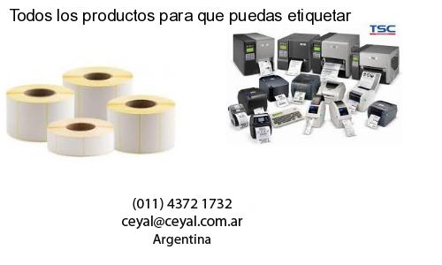 Todos los productos para que puedas etiquetar