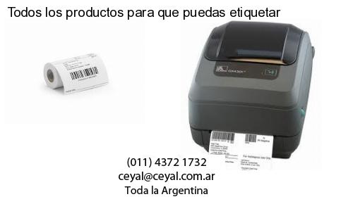 Todos los productos para que puedas etiquetar