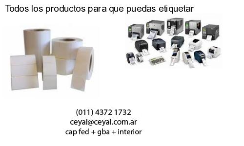 Todos los productos para que puedas etiquetar