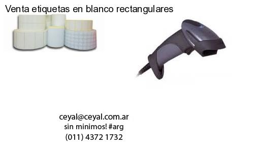 Venta etiquetas en blanco rectangulares