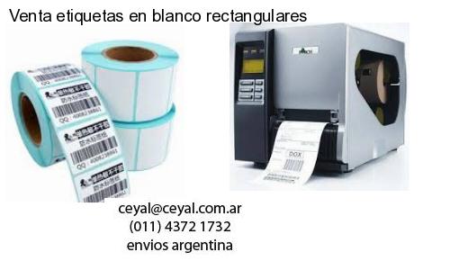 Venta etiquetas en blanco rectangulares