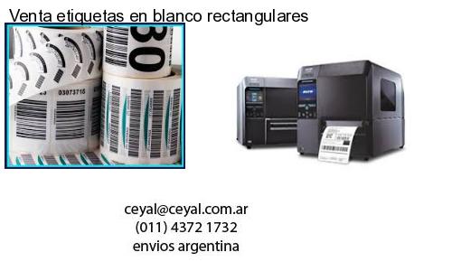 Venta etiquetas en blanco rectangulares