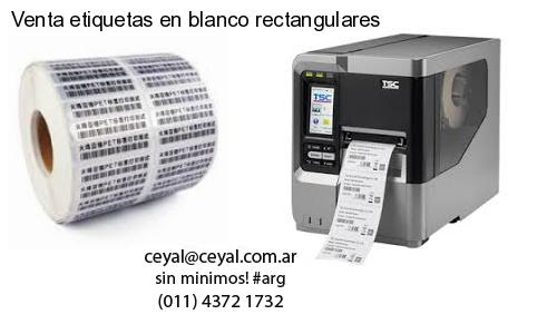Venta etiquetas en blanco rectangulares