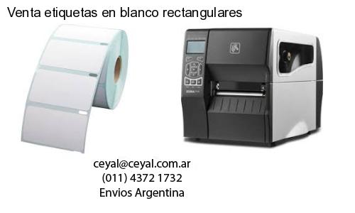 Venta etiquetas en blanco rectangulares