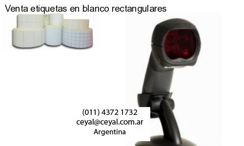 Venta etiquetas en blanco rectangulares