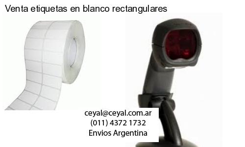 Venta etiquetas en blanco rectangulares