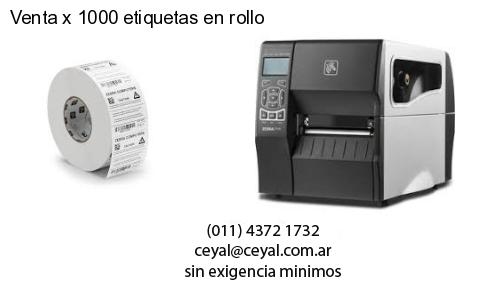 Venta x 1000 etiquetas en rollo