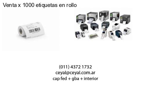 Venta x 1000 etiquetas en rollo