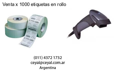 Venta x 1000 etiquetas en rollo